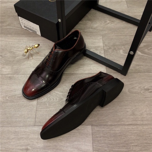 Replica Prada Leather Shoes For Men #814515 $88.00 USD for Wholesale
