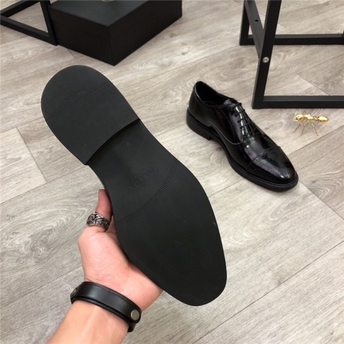 Replica Prada Leather Shoes For Men #814516 $88.00 USD for Wholesale