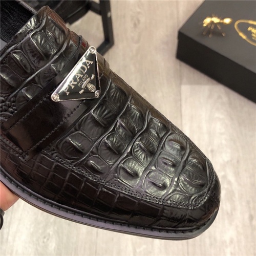 Replica Prada Leather Shoes For Men #814519 $88.00 USD for Wholesale
