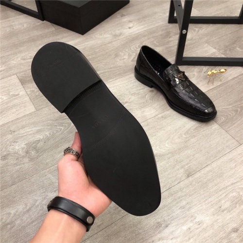 Replica Prada Leather Shoes For Men #814519 $88.00 USD for Wholesale