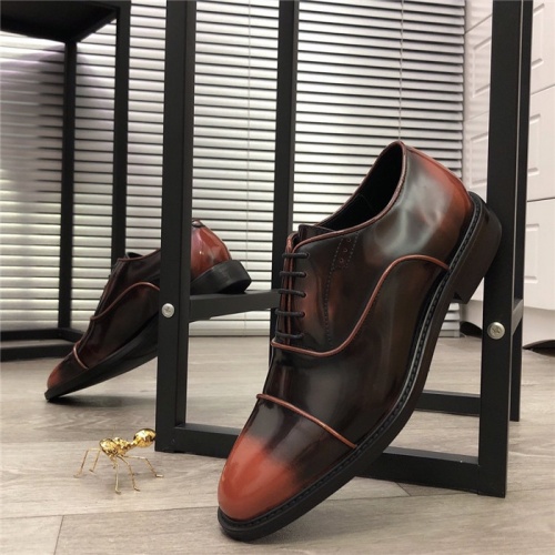 Replica Prada Leather Shoes For Men #814521 $88.00 USD for Wholesale