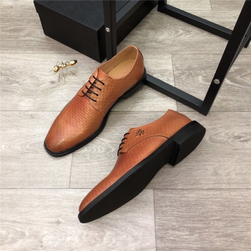 Replica Prada Leather Shoes For Men #814529 $98.00 USD for Wholesale