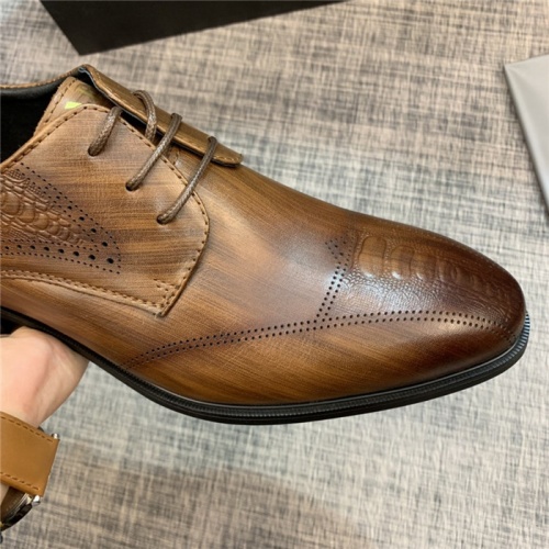 Replica Prada Leather Shoes For Men #814548 $82.00 USD for Wholesale