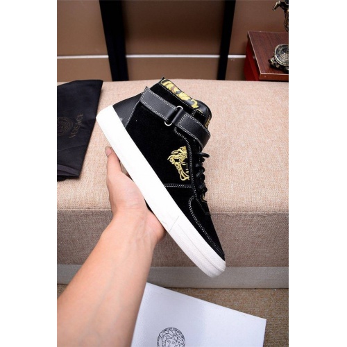 Replica Versace High Tops Shoes For Men #814571 $82.00 USD for Wholesale