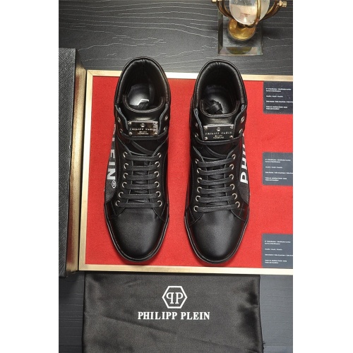 Replica Philipp Plein PP High Tops Shoes For Men #814655 $88.00 USD for Wholesale