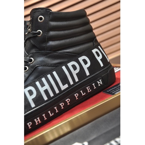 Replica Philipp Plein PP High Tops Shoes For Men #814655 $88.00 USD for Wholesale