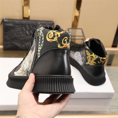 Replica Versace High Tops Shoes For Men #814680 $85.00 USD for Wholesale