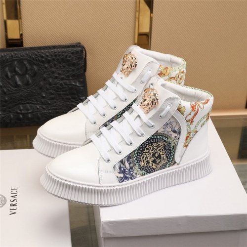 Replica Versace High Tops Shoes For Men #814681 $85.00 USD for Wholesale