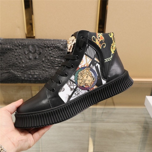 Replica Versace High Tops Shoes For Men #814699 $85.00 USD for Wholesale