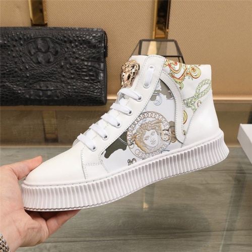 Replica Versace High Tops Shoes For Men #814700 $85.00 USD for Wholesale