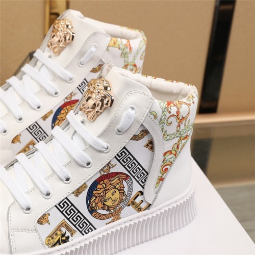 Replica Versace High Tops Shoes For Men #814703 $85.00 USD for Wholesale