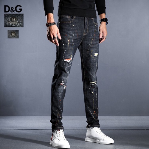 Dolce &amp; Gabbana D&amp;G Jeans For Men #814989 $45.00 USD, Wholesale Replica Dolce &amp; Gabbana D&amp;G Jeans
