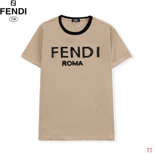 Fendi T-Shirts Short Sleeved For Men #815095 $32.00 USD, Wholesale Replica Fendi T-Shirts