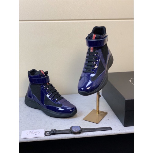 Replica Prada High Tops Shoes For Men #815297 $82.00 USD for Wholesale