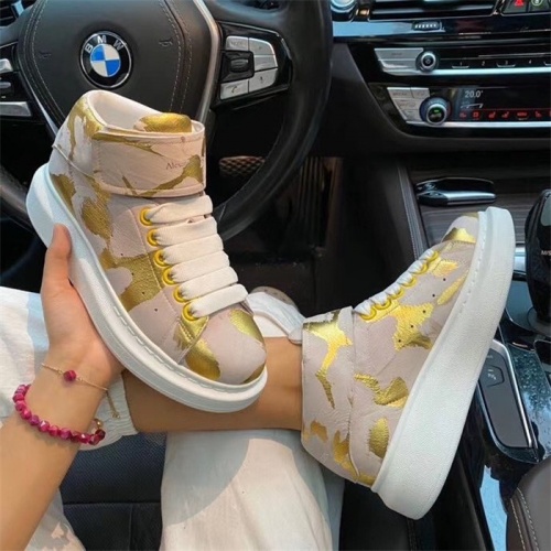 Replica Alexander McQueen High Tops Shoes For Women #815328 $105.00 USD for Wholesale