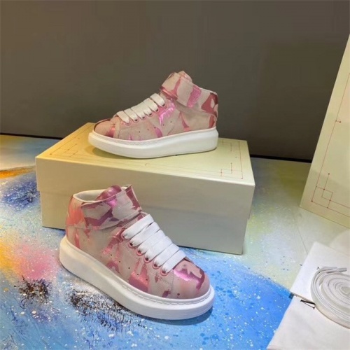 Replica Alexander McQueen High Tops Shoes For Women #815330 $105.00 USD for Wholesale