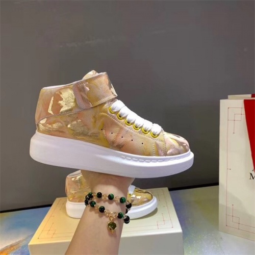 Replica Alexander McQueen High Tops Shoes For Women #815336 $105.00 USD for Wholesale
