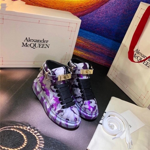 Replica Alexander McQueen High Tops Shoes For Women #815340 $115.00 USD for Wholesale