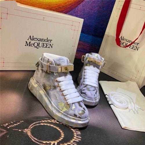 Replica Alexander McQueen High Tops Shoes For Women #815343 $115.00 USD for Wholesale