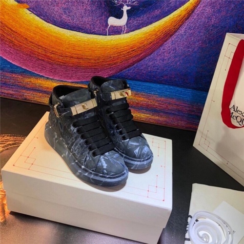 Replica Alexander McQueen High Tops Shoes For Women #815352 $115.00 USD for Wholesale