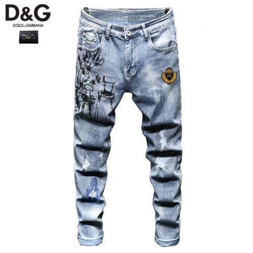Dolce &amp; Gabbana D&amp;G Jeans For Men #815576 $48.00 USD, Wholesale Replica Dolce &amp; Gabbana D&amp;G Jeans
