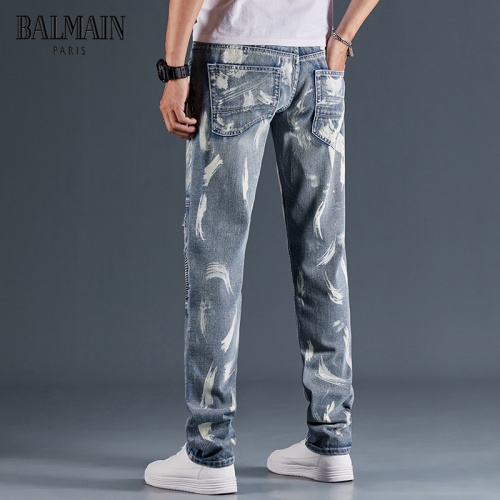 Replica Balmain Jeans For Men #815591 $48.00 USD for Wholesale