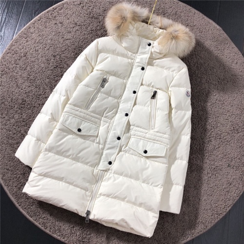 Moncler Down Feather Coat Long Sleeved For Women #816565 $259.00 USD, Wholesale Replica Moncler Down Feather Coat