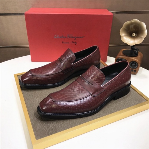 Salvatore Ferragamo Leather Shoes For Men #816736 $82.00 USD, Wholesale Replica Salvatore Ferragamo Leather Shoes