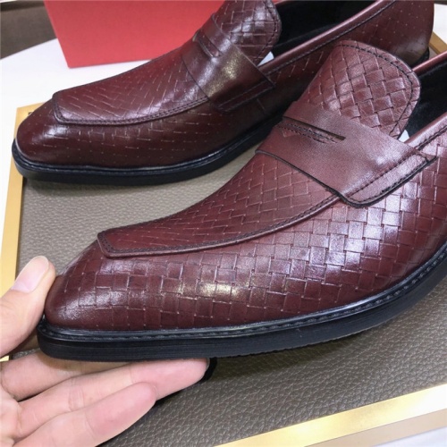 Replica Salvatore Ferragamo Leather Shoes For Men #816736 $82.00 USD for Wholesale