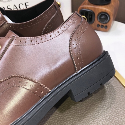 Replica Versace Leather Shoes For Men #817561 $96.00 USD for Wholesale