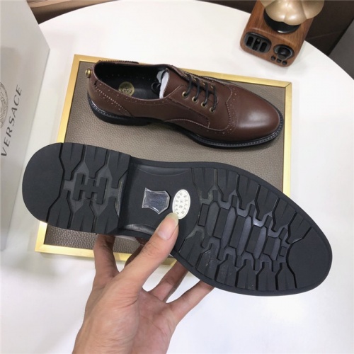 Replica Versace Leather Shoes For Men #817561 $96.00 USD for Wholesale