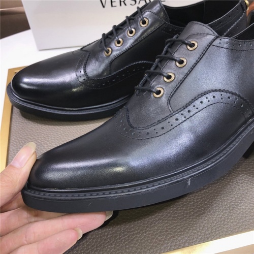 Replica Versace Leather Shoes For Men #817562 $96.00 USD for Wholesale
