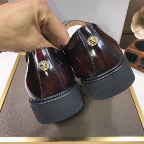 Replica Versace Leather Shoes For Men #817565 $102.00 USD for Wholesale
