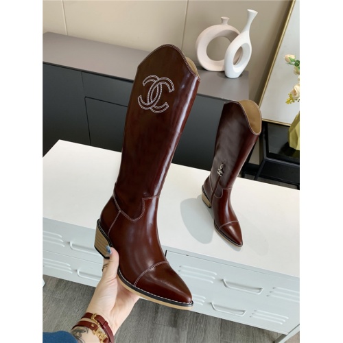 Replica Chanel Boots For Women #818030 $135.00 USD for Wholesale
