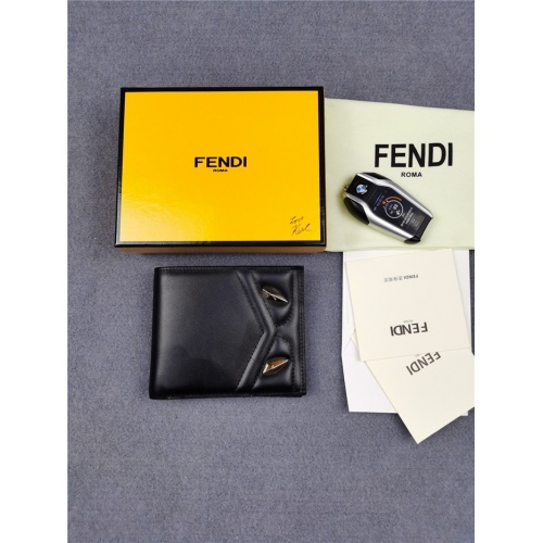 Fendi AAA Man Wallets #818165 $80.00 USD, Wholesale Replica Fendi AAA Man Wallets