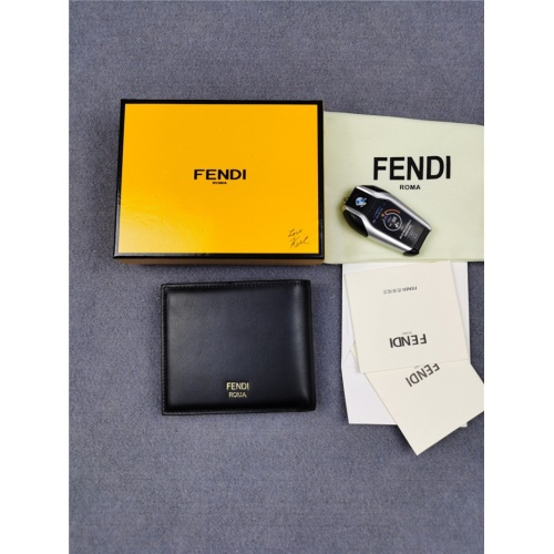 Replica Fendi AAA Man Wallets #818165 $80.00 USD for Wholesale