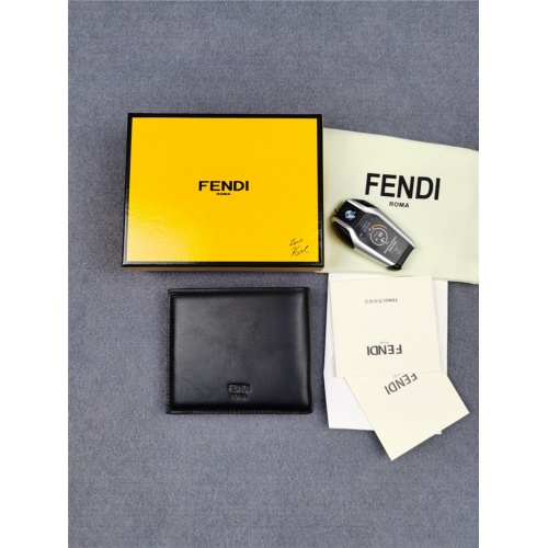 Replica Fendi AAA Man Wallets #818173 $80.00 USD for Wholesale