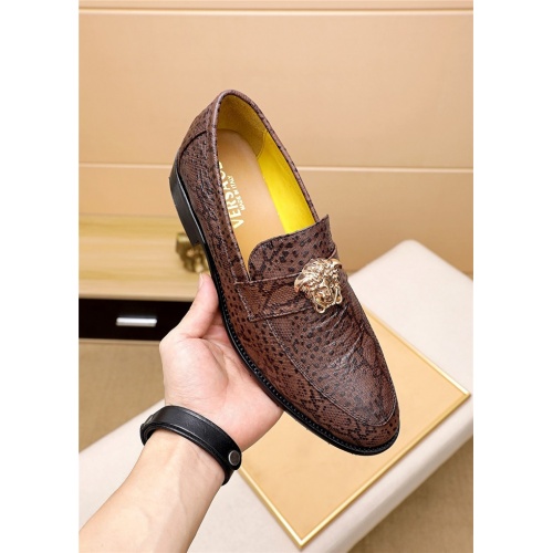 Replica Versace Leather Shoes For Men #818200 $80.00 USD for Wholesale