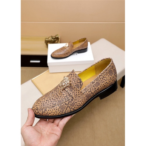 Replica Versace Leather Shoes For Men #818201 $80.00 USD for Wholesale