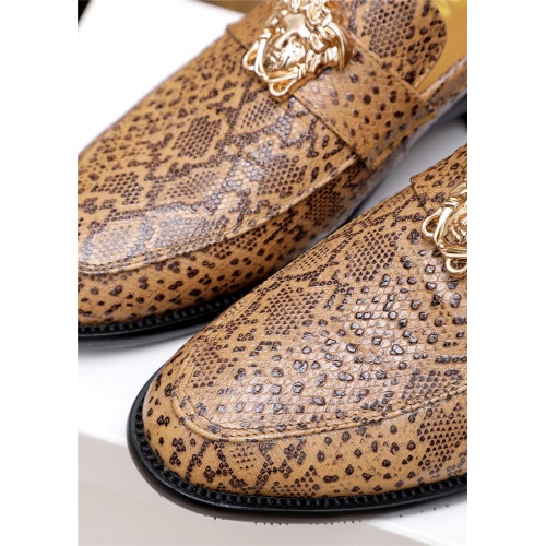 Replica Versace Leather Shoes For Men #818201 $80.00 USD for Wholesale