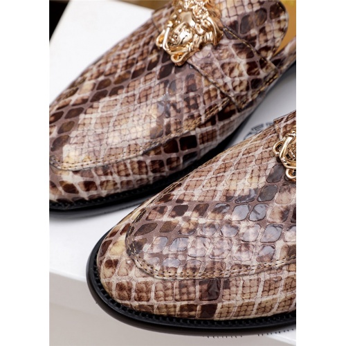 Replica Versace Leather Shoes For Men #818203 $80.00 USD for Wholesale