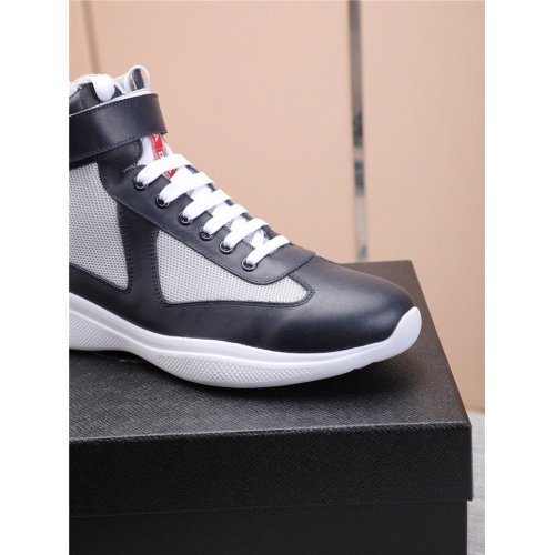 Replica Prada High Tops Shoes For Men #818580 $85.00 USD for Wholesale