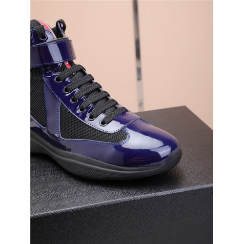 Replica Prada High Tops Shoes For Men #818581 $85.00 USD for Wholesale