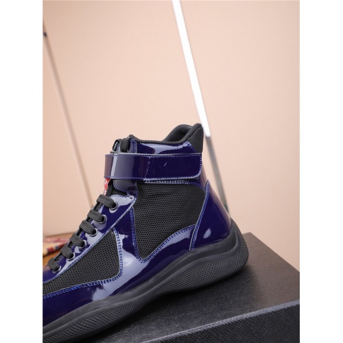 Replica Prada High Tops Shoes For Men #818581 $85.00 USD for Wholesale