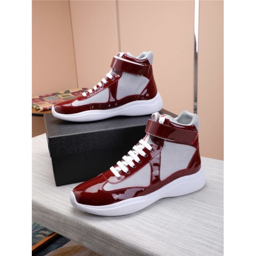 Prada High Tops Shoes For Men #818582 $85.00 USD, Wholesale Replica Prada High Top Shoes