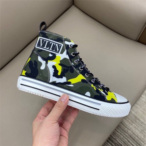 Replica Valentino High Tops Shoes For Men #818758 $80.00 USD for Wholesale