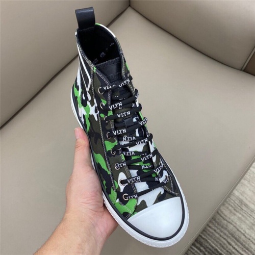 Replica Valentino High Tops Shoes For Men #818760 $80.00 USD for Wholesale