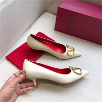 $80.00 USD Valentino High-Heeled Shoes For Women #814366