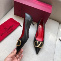 $80.00 USD Valentino High-Heeled Shoes For Women #814375