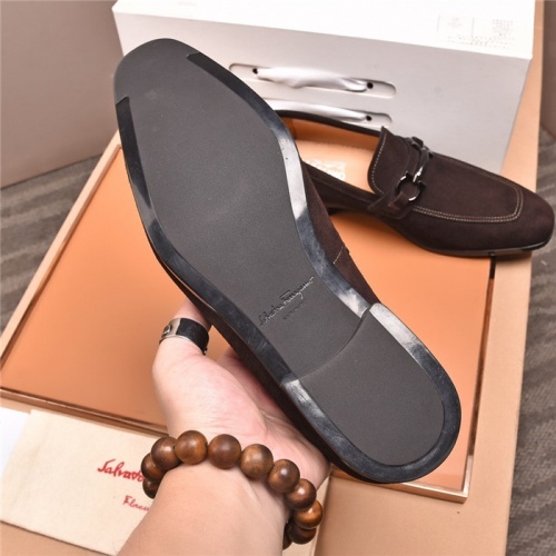 Replica Salvatore Ferragamo Leather Shoes For Men #818936 $98.00 USD for Wholesale